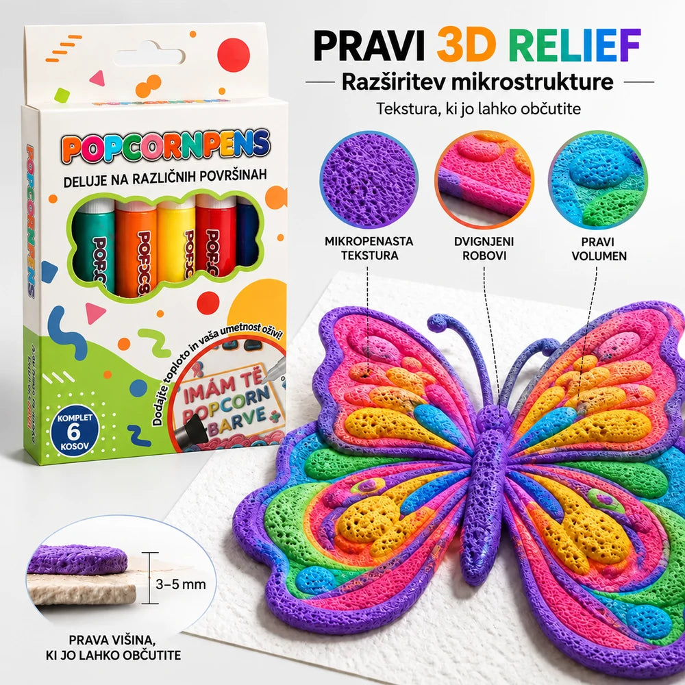 Topacme® 3D reliefno umetniško pisalo