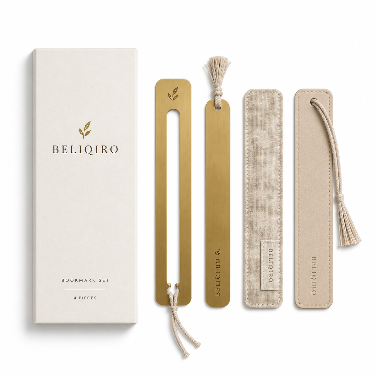 Beliqiro Brass Bookmark Set