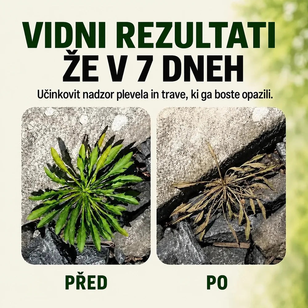 Hitro delujoče pršilo proti plevelu