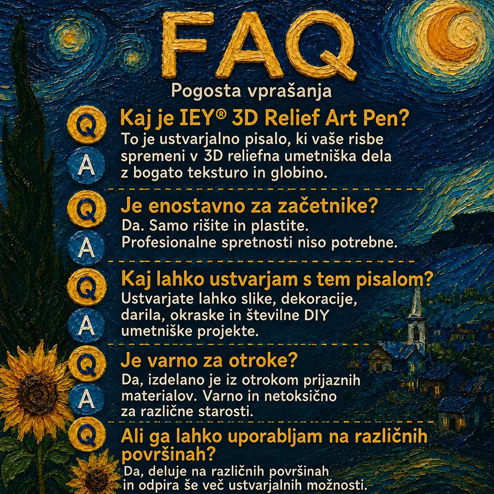 Topacme® 3D reliefno umetniško pisalo