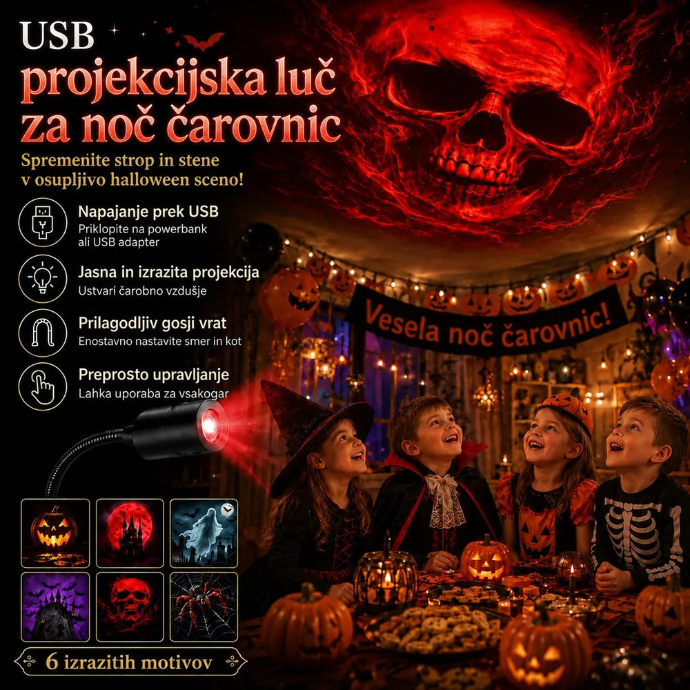 Topacme® HD pametni dinamični 5D holografski nočni projektor