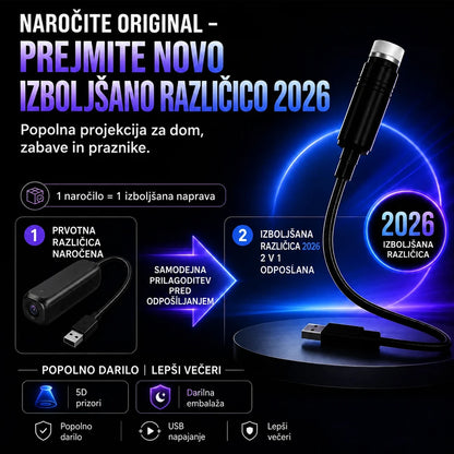 Topacme® HD pametni dinamični 5D holografski nočni projektor