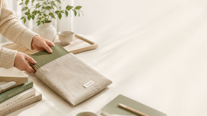 Beliqiro Linen Book Sleeve