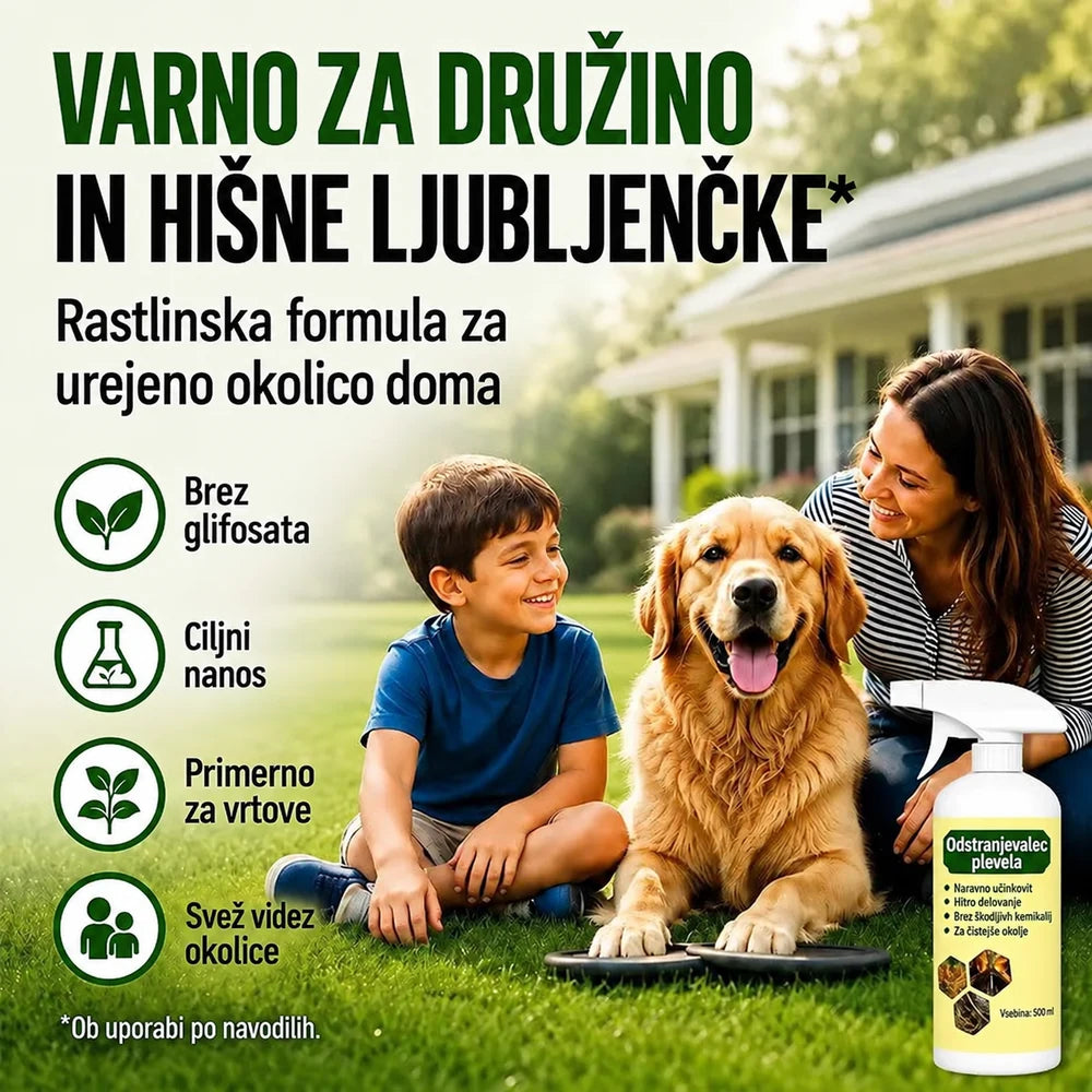 Hitro delujoče pršilo proti plevelu