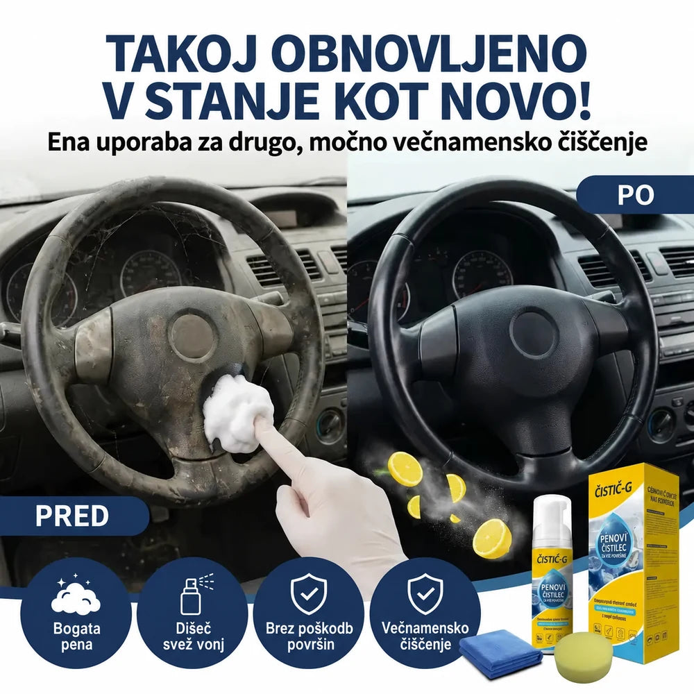 Večnamenski encimski penasti čistilec 4 v 1